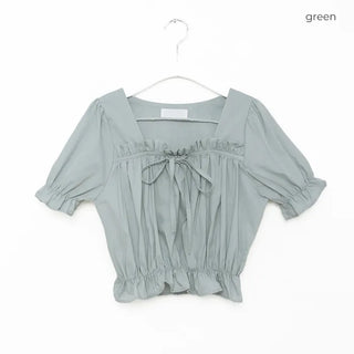 Ribbon frill blouse