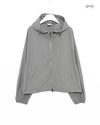 Crop Windbreaker Hoodie