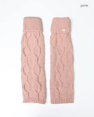 Cable knit leg warmers