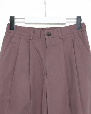 Wide-leg cotton pants with pintucks