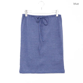 Bordered string midi skirt