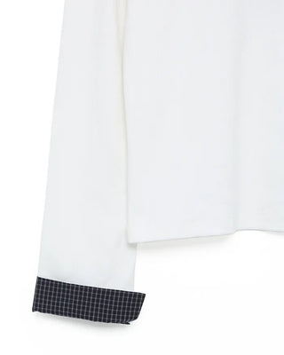 Check detail long-sleeve T-shirt