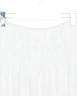 Shirred waist long skirt
