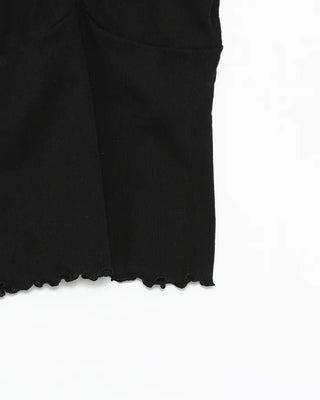 Gathered Shoulder Rib Pointelle Tank Top