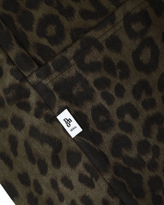 Leopard print one-pocket one-shoulder tote bag