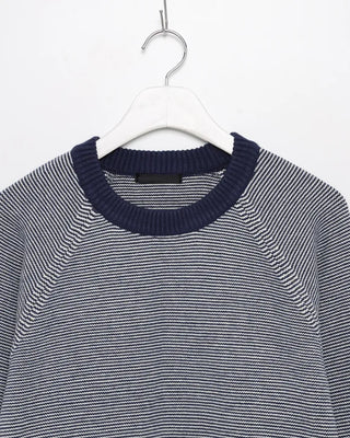 Striped round neck knit