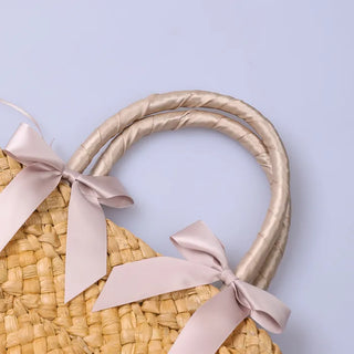 Two-ribbon basket bag