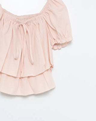 2-way string frill blouse