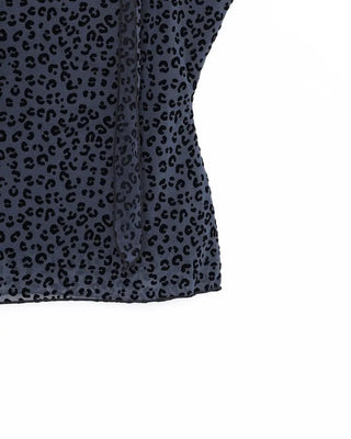 Tie-set leopard jacquard camisole