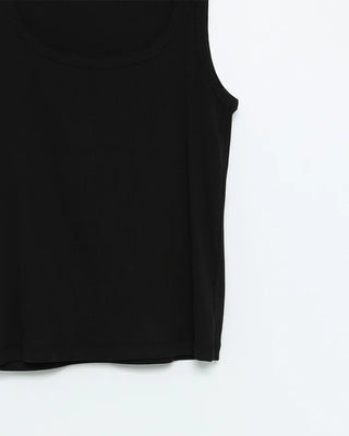 Square neck ribbed sleeveless top