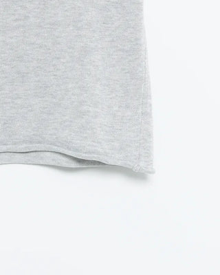 Flower detail short-sleeved knit