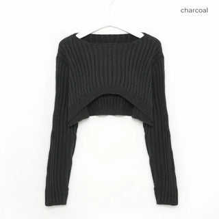 Cropped Rib Knit