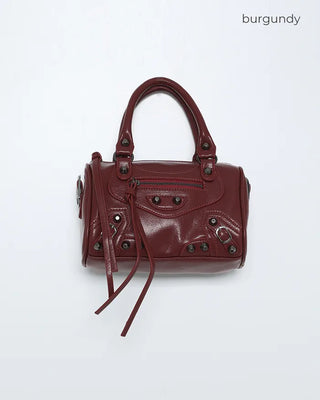 Eyelet Shoulder Mini Boston Bag