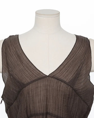 Scarf set sheer layered dress