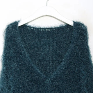 Loose shaggy fur cardigan