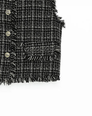 Modern tweed vest