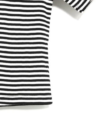 Striped one-shoulder short-sleeved T-shirt
