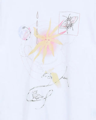 Loose-fitting printed short-sleeved T-shirt