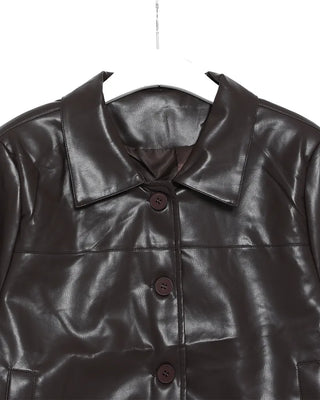 Simple leather jacket