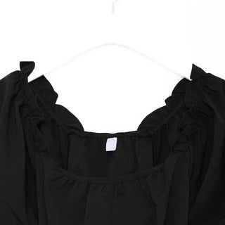 Back ribbon off-shoulder blouse