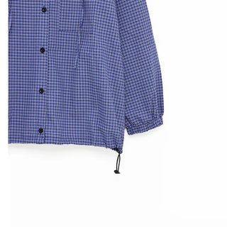 Checkered button hoodie