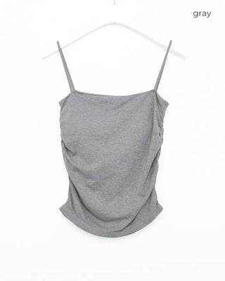 Side-gathered bra camisole
