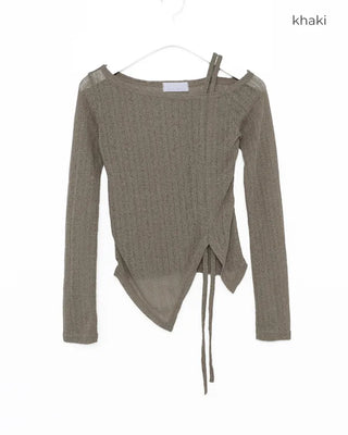 Asymmetrical String Knit