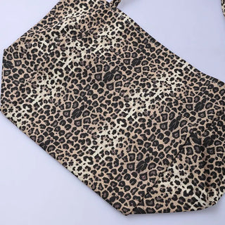 Leopard print cotton bag