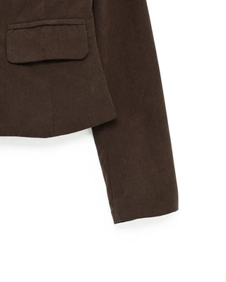 Corduroy short tailored jacket