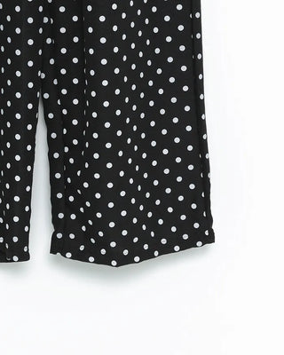 Polka Dot Linen Balloon Pants