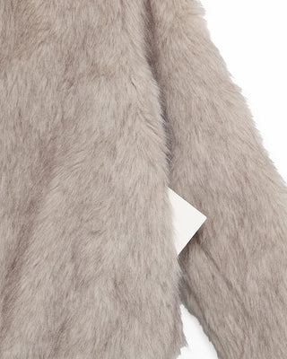 High-neck fur jacket