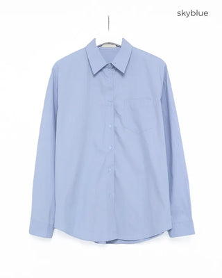 One-pocket back tag big shirt