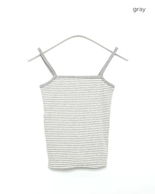 Striped camisole cardigan set