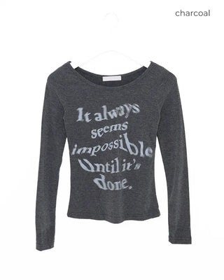 Lettering See-Through T-Shirt