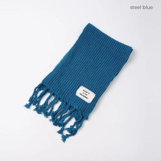 Rib Twist Tassel Point Scarf