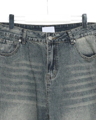 Wide denim pants