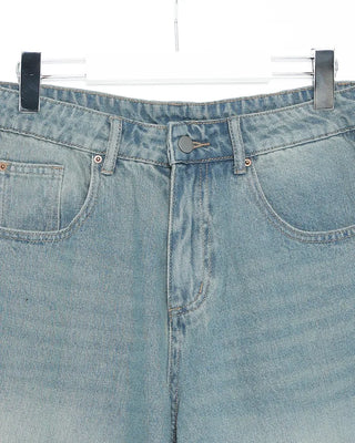 York Point Whisker Wash Wide Denim