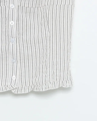 2-Way Gathered Frill Neck Button Sleeveless