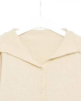 Sailor collar knit cardigan