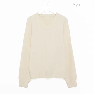V-neck Bold Rib Sweater