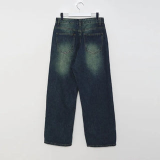 Vintage wide-leg denim pants
