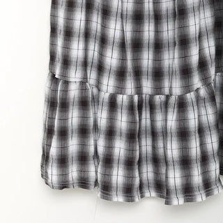 Checked tiered dress