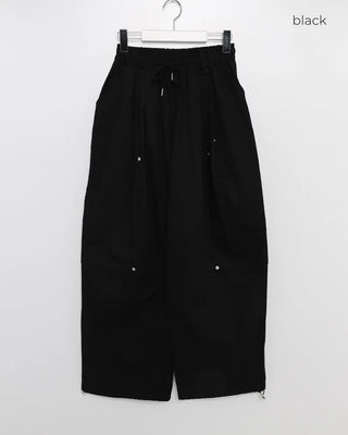 (Unisex) Drawstring Pintuck Slacks
