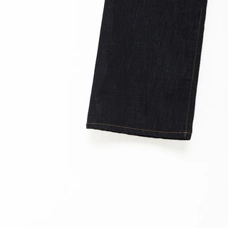 Pocket-stitched bootcut low-rise denim