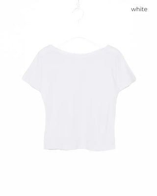 Boat neck T-shirt