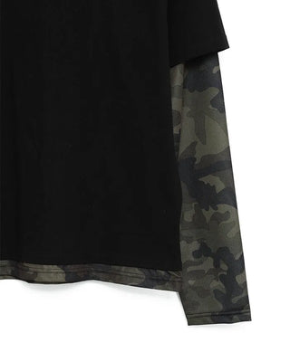 Camouflage layered T-shirt