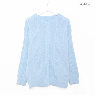 (Unisex) Cable Low Gauge Box Knit