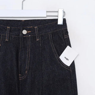Stitched denim pants