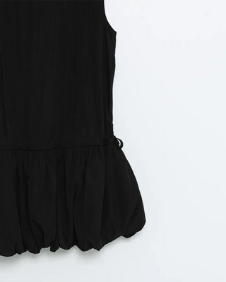 Balloon skirt string mini dress