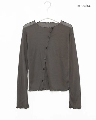 Asymmetrical sheer cardigan